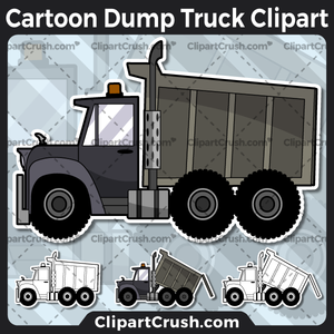 300x300 A Cartoon Dump Truck Clipart