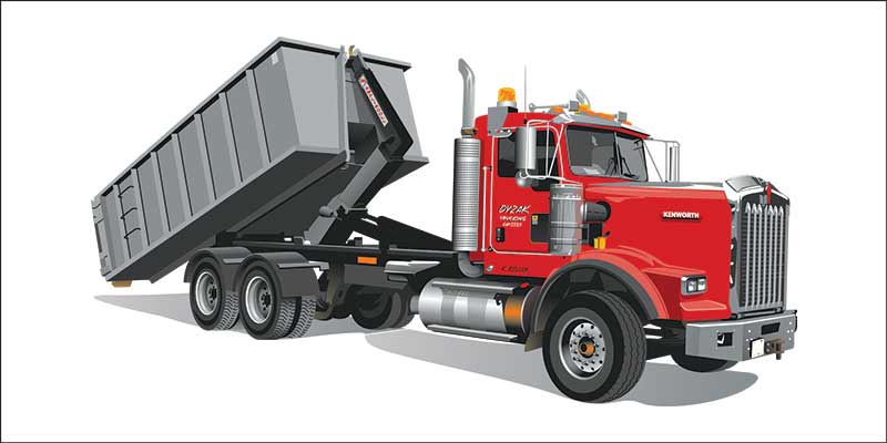 800x400 Exquisite Dump Truck Vector Design