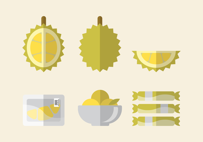 700x490 Vector Durian Set 143164