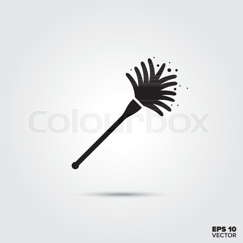 800x800 Duster Vector Icon. Housework And Cleaning Symbol. Stock Vector