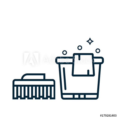 500x500 Cleaning Brush And Bucket With Duster