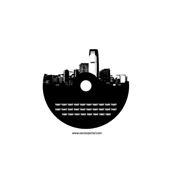 660x660 Dvd Label City Vector