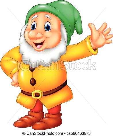 393x470 Vector Illustration Of Cartoon Happy Dwarf.
