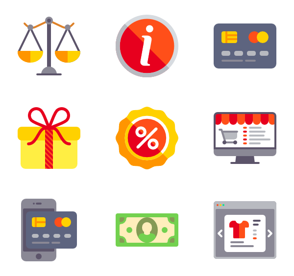 600x564 Ecommerce Icons