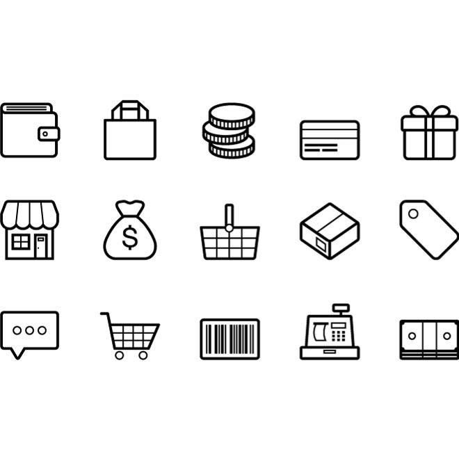 660x660 Free Outlined E Commerce Vector Icons.eps Psd Files, Vectors