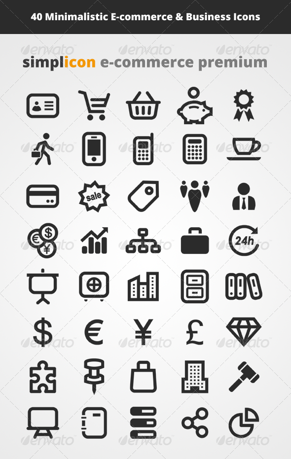 590x931 40 E Commerce Vector Icons By Simplefly Nl Graphicriver