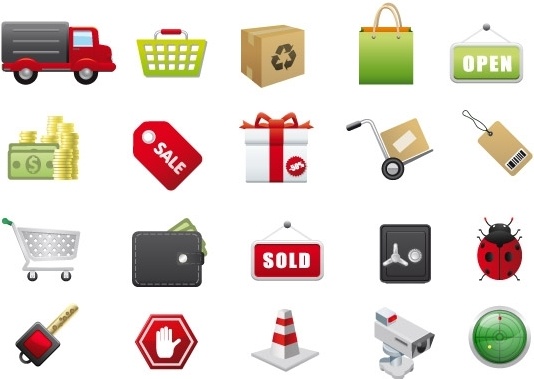 534x379 E Commerce Vector Icons Free Vector In Adobe Illustrator Ai ( .ai