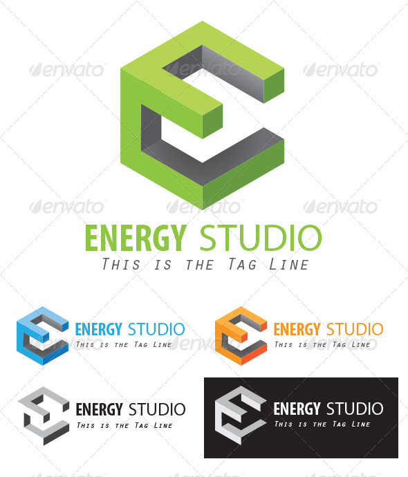 590x690 A Cube Styled E Logo By Henryhu Graphicriver