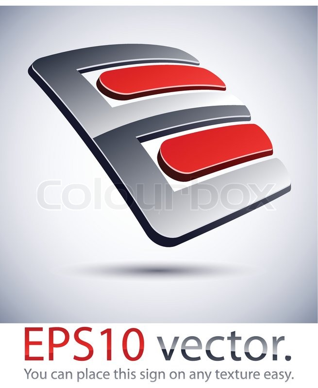 655x800 Vector Illustration Of 3d E Letter Abstract Business Logo