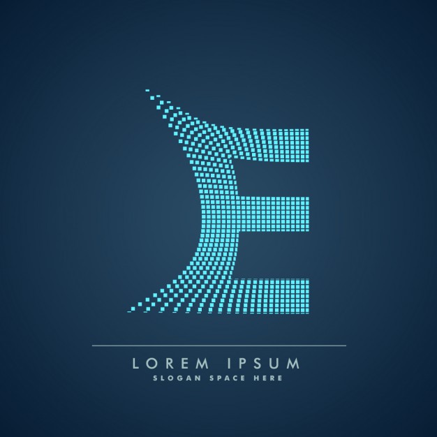 626x626 Wavy Letter E Logo In Abstract Style Vector Free Download