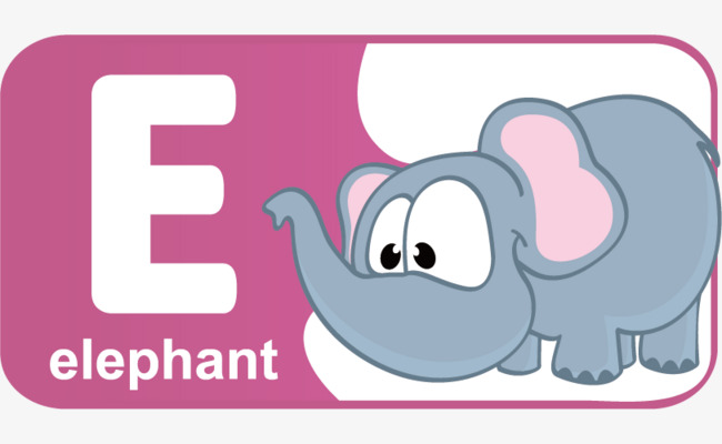 650x400 Cartoon Children The English Alphabet E, Cartoon Vector, Children