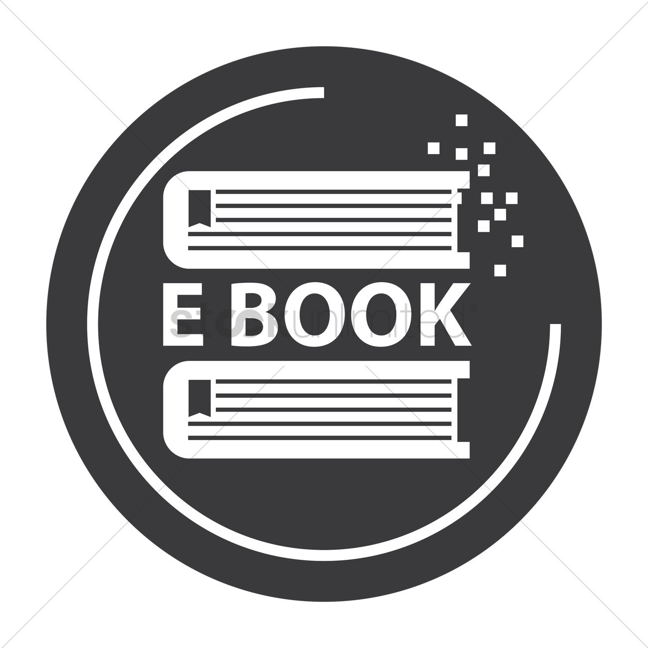 1300x1300 E Book Icon Vector Image