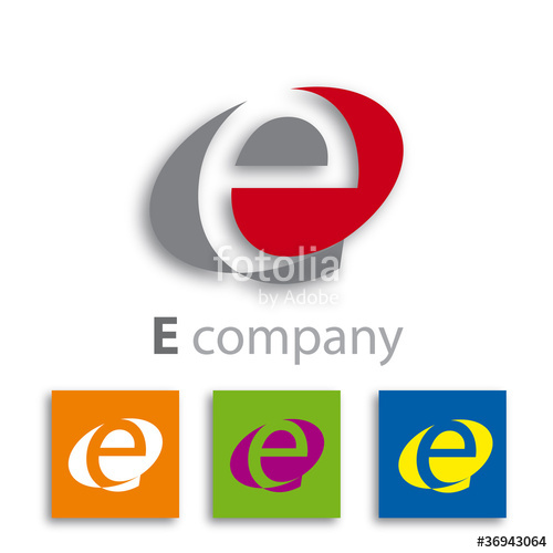 500x500 Oval Logo Initial Letter E
