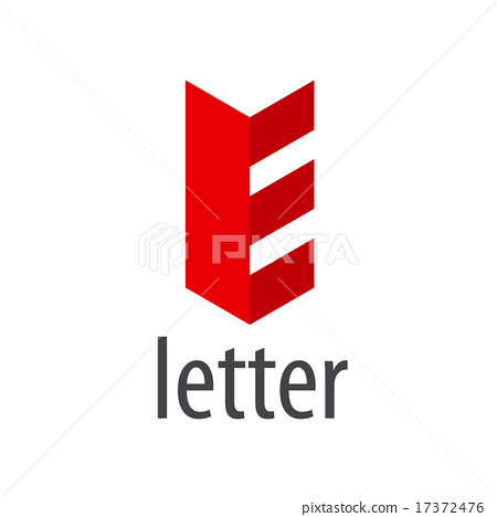450x468 Red Abstract Vector Logo Letter E
