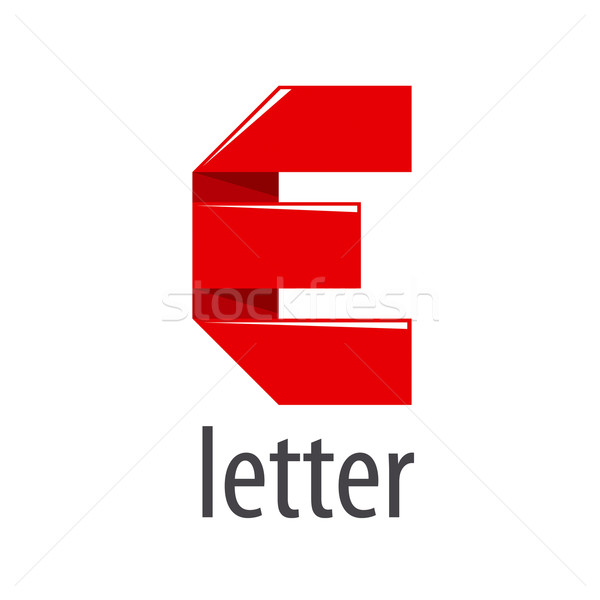 600x600 Vector Logo Red Tape In The Form Of Letter E Vector Illustration