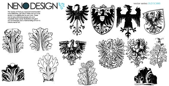 565x288 Heraldic Eagles Free Vector In Encapsulated Postscript Eps ( .eps
