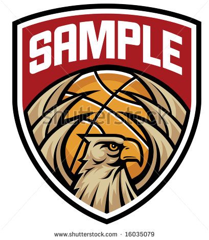 409x470 Vector Illustration Of An Eagle Crest To Be Used As A Mascot Or