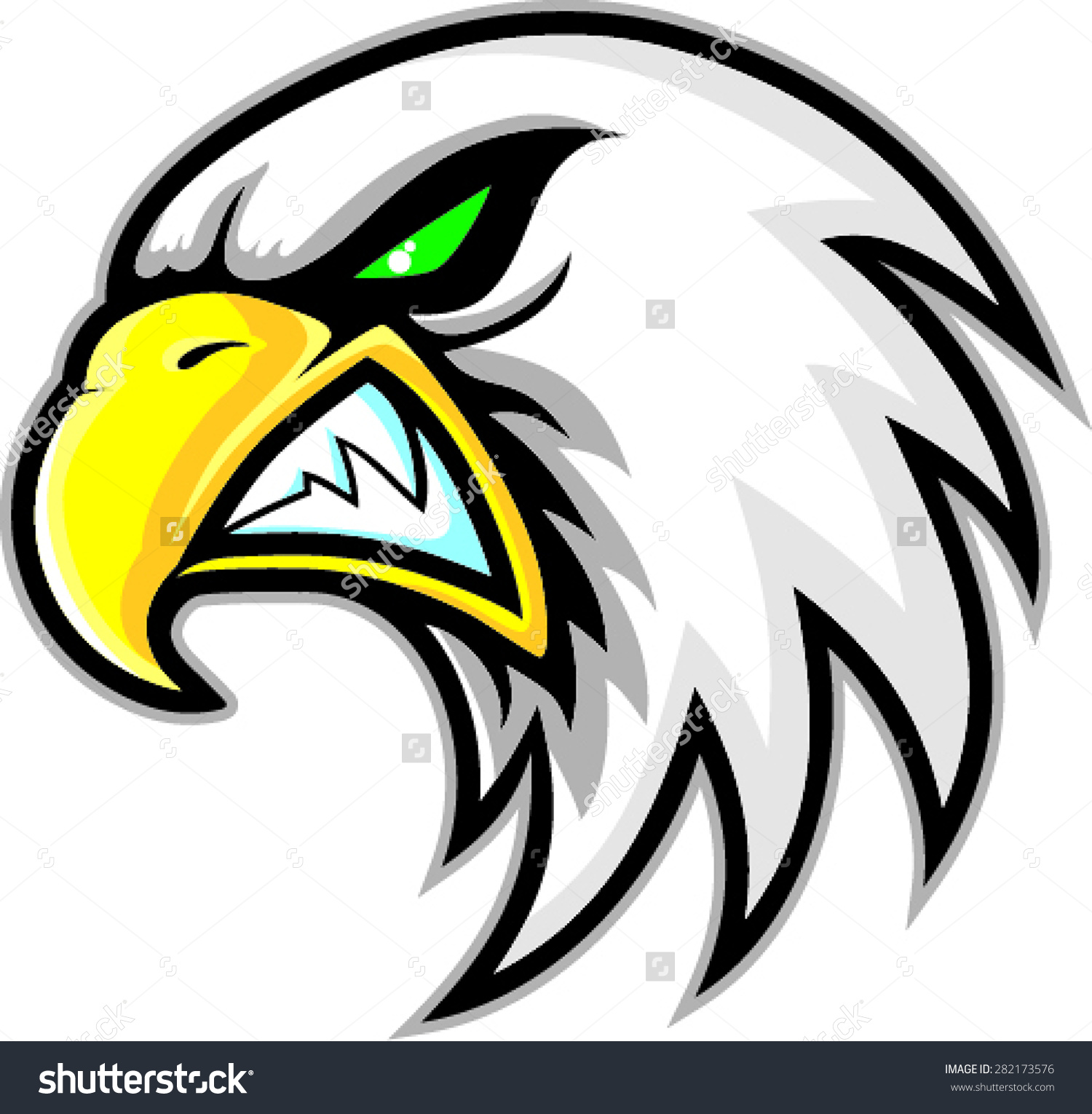 1500x1530 Eagle Mascot Eyes Clipart
