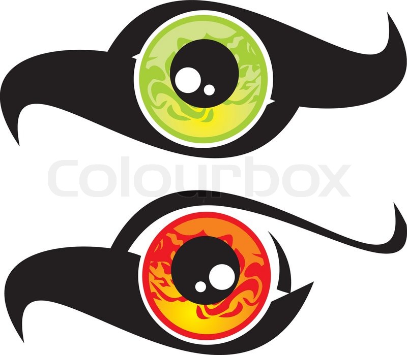 800x699 Big Eagle Eye. Green And Red Options. It Is Possible To Use As An