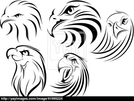 512x389 Eagle Face Silhouette Vector