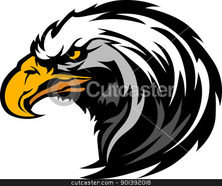 450x378 Eagle Head Graphic Mascot Vector Illustration Stock Vector