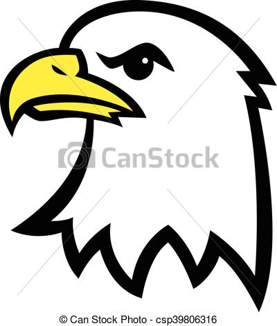 400x470 Eagle Head Vector Clip Art