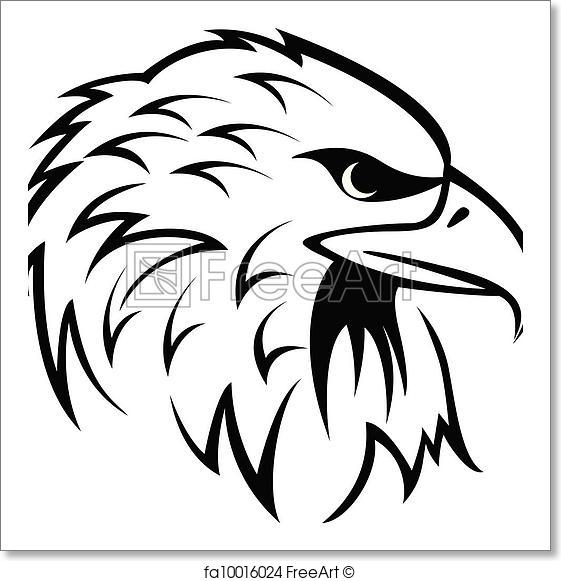 561x581 Free Art Print Of Eagle Head. Vector Illustration Of Eagle Head