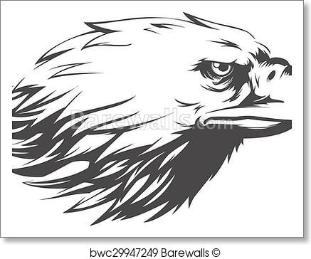 437x364 Art Print Of Eagle Head Vector