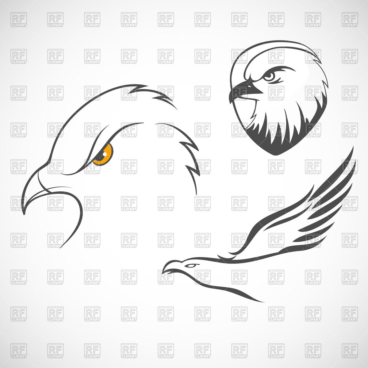 1200x1200 Outline Of Eagles Head Vector Image Vector Artwork Of Plants And