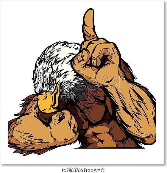 561x581 Free Art Print Of Eagle Mascot Body Vector Cartoon. Cartoon Vector