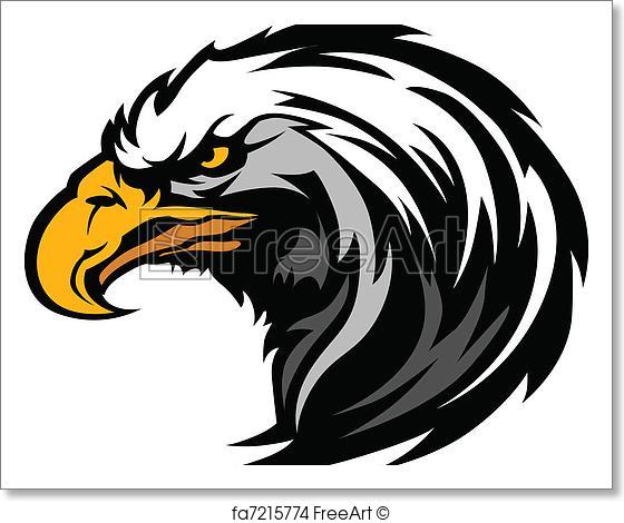 560x470 Free Art Print Of Graphic Head Of An Eagle Mascot. Vector Eagle