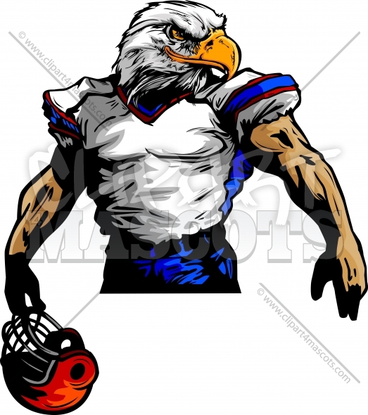 523x590 Eagle Football Mascot Graphic Vector Cartoon