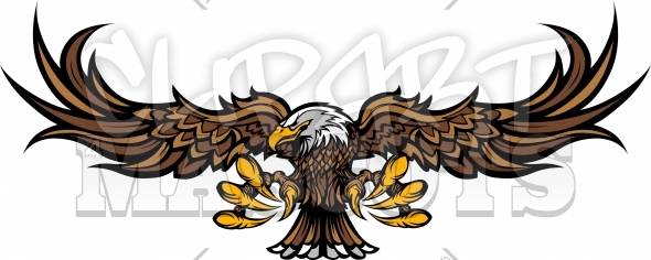 590x236 Eagle Mascot Clipart Vector Graphic