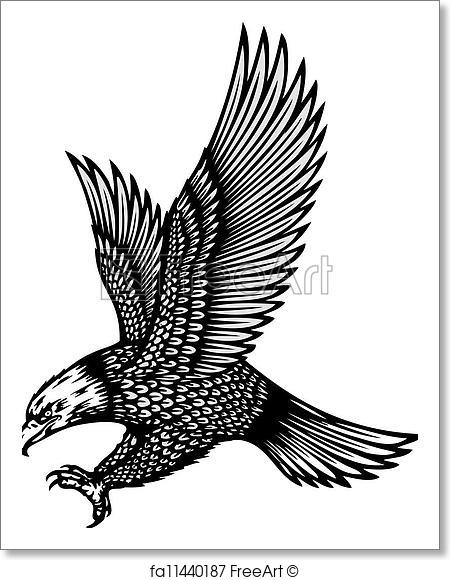 450x580 Free Art Print Of Soaring Eagle Vector Illustration Freeart