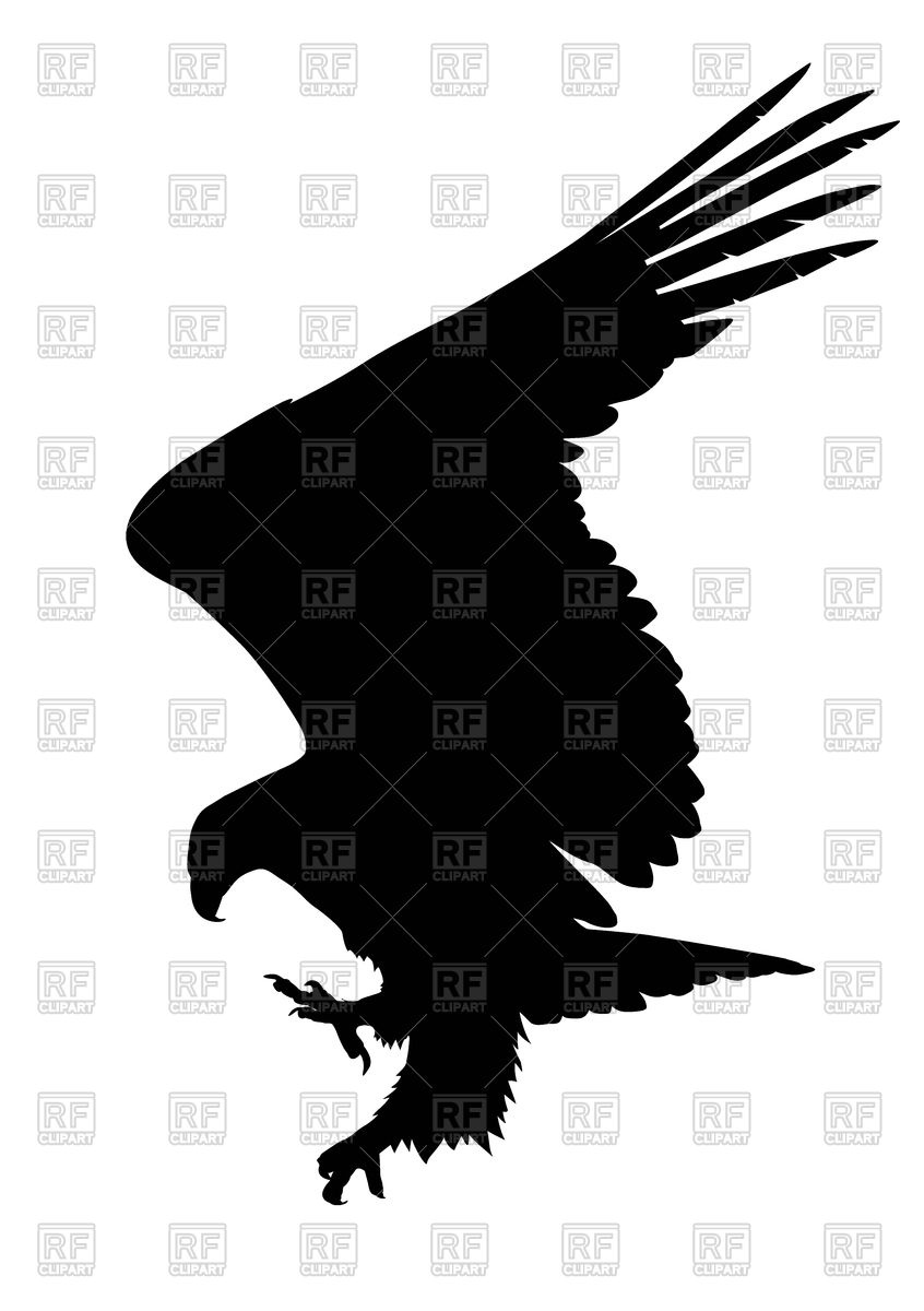 846x1200 Silhouette Of Hunting Eagle Vector Image Vector Artwork Of