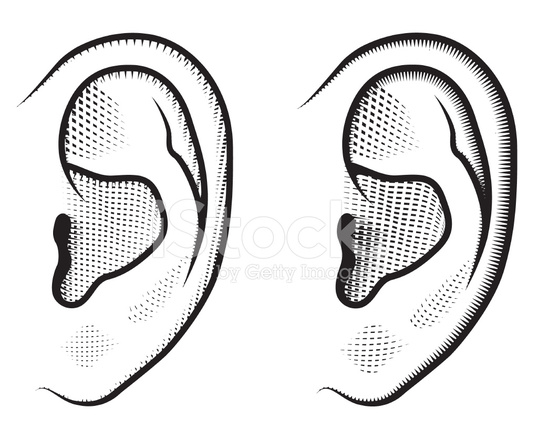 538x439 Human Ears Black Amp White Royalty Free Vector Icon Set Stock Vector