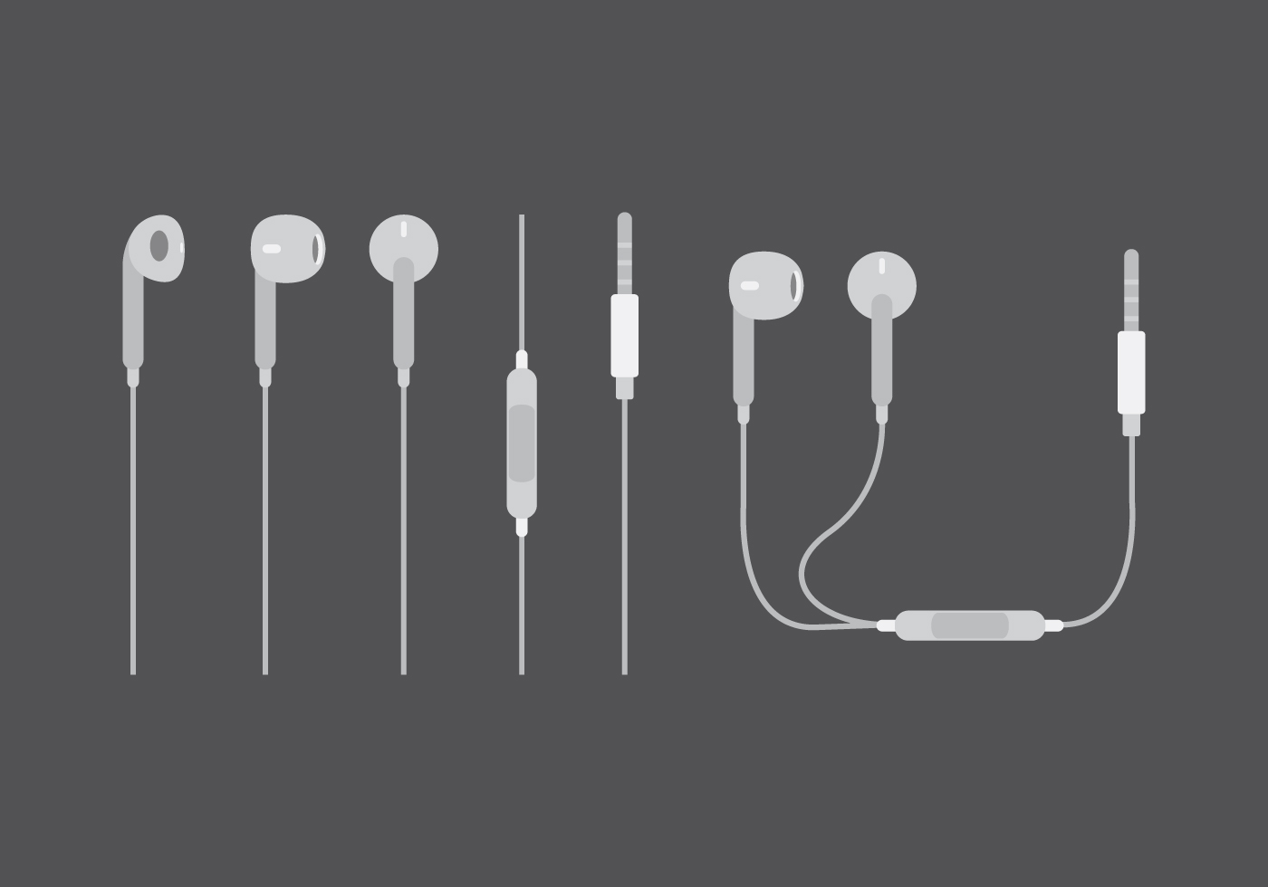 1400x980 Earbuds Free Vector Art
