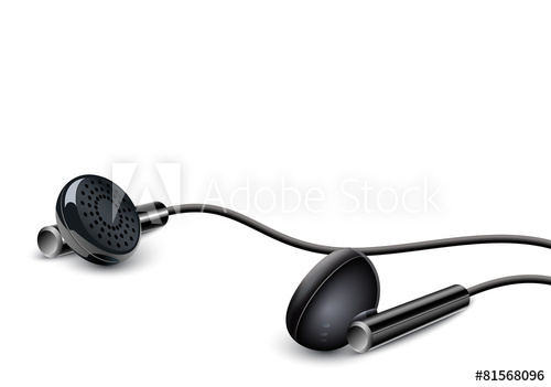 500x351 Earbuds On The White Background