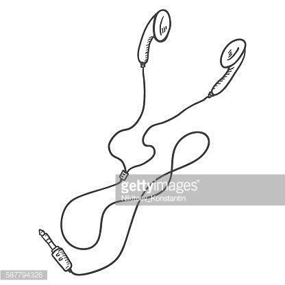 416x416 Vector Sketch Earbuds And In Ear Premium Clipart