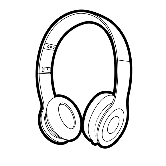580x580 Collection Of Cartoon Earbuds Drawing High Quality, Free