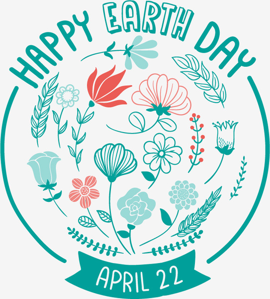 543x600 Earth Day Flower Design Vector Free Vector In Adobe Illustrator Ai