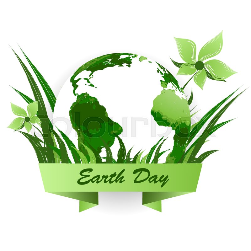 800x800 Earth Day Vector Background. Backdrop For April Event. Elements