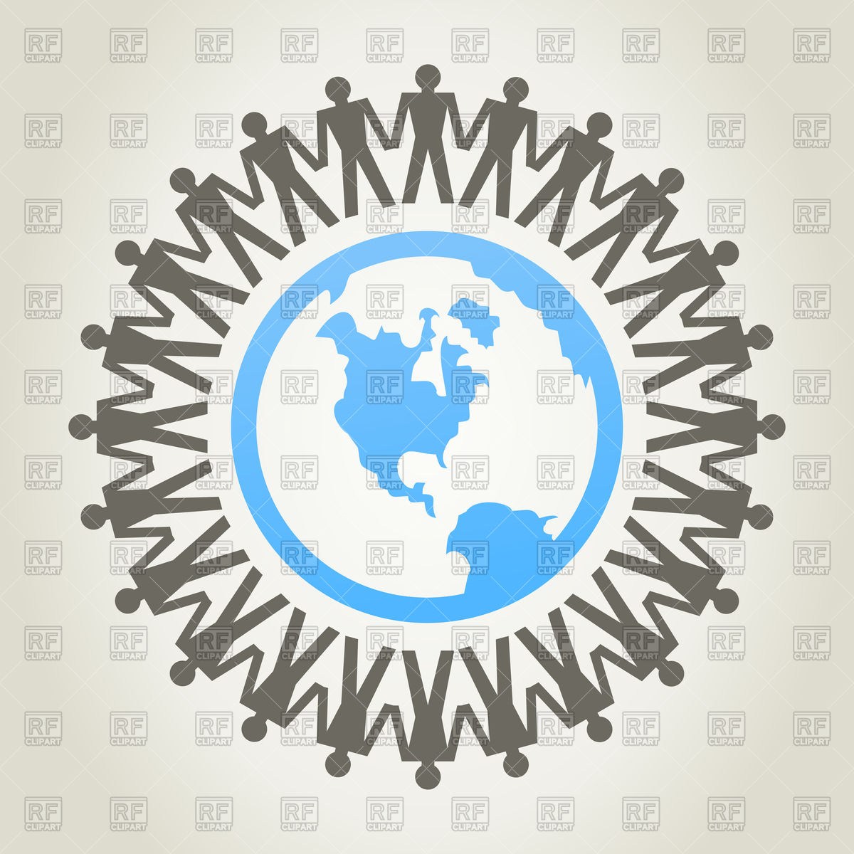 1200x1200 People Join Hands Around A Planet