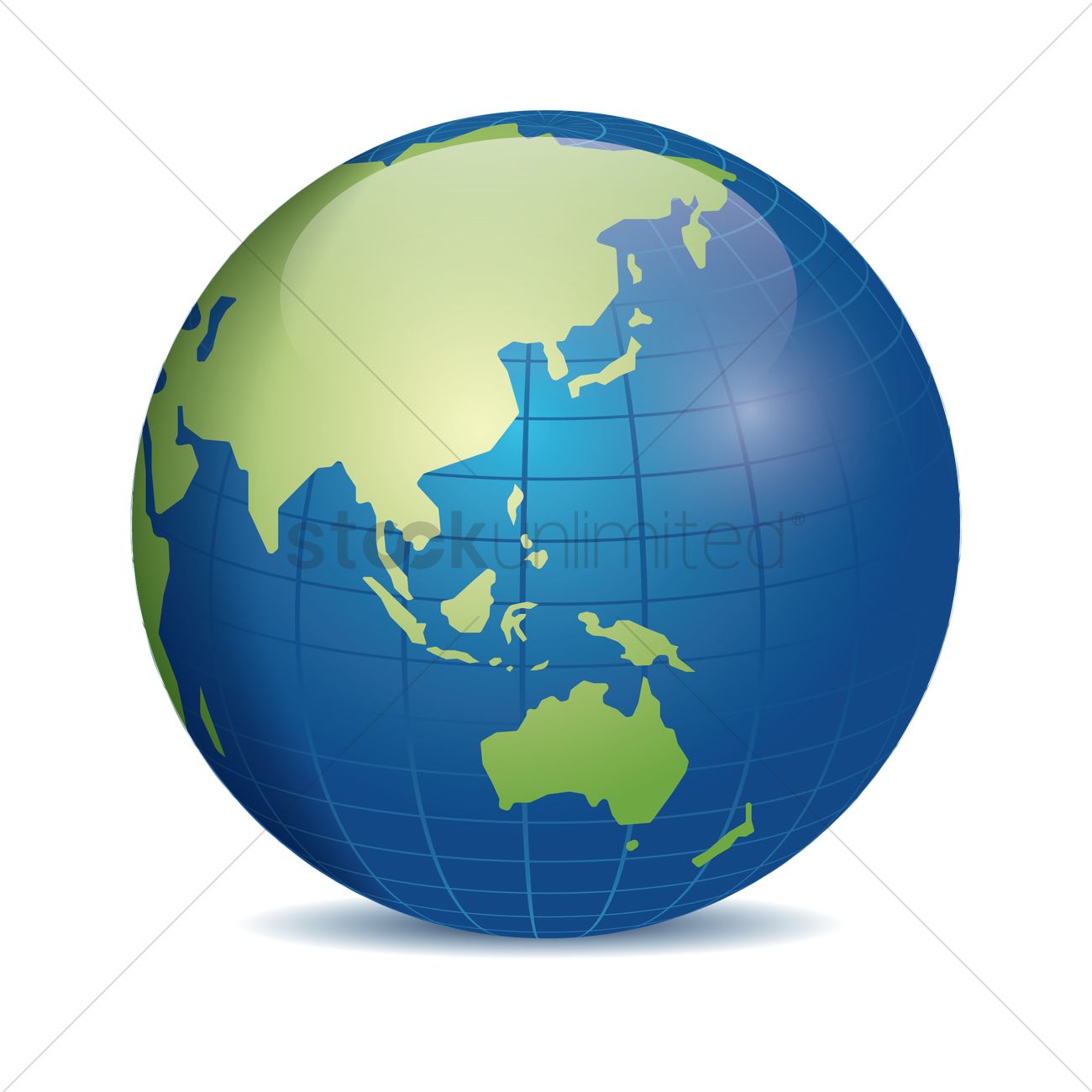1300x1300 Earth Globe Vector Image