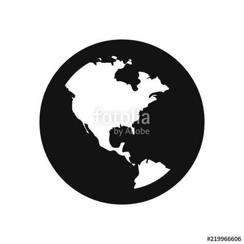 500x500 Earth Globe Vector Icon Stock Image And Royalty Free Vector Files
