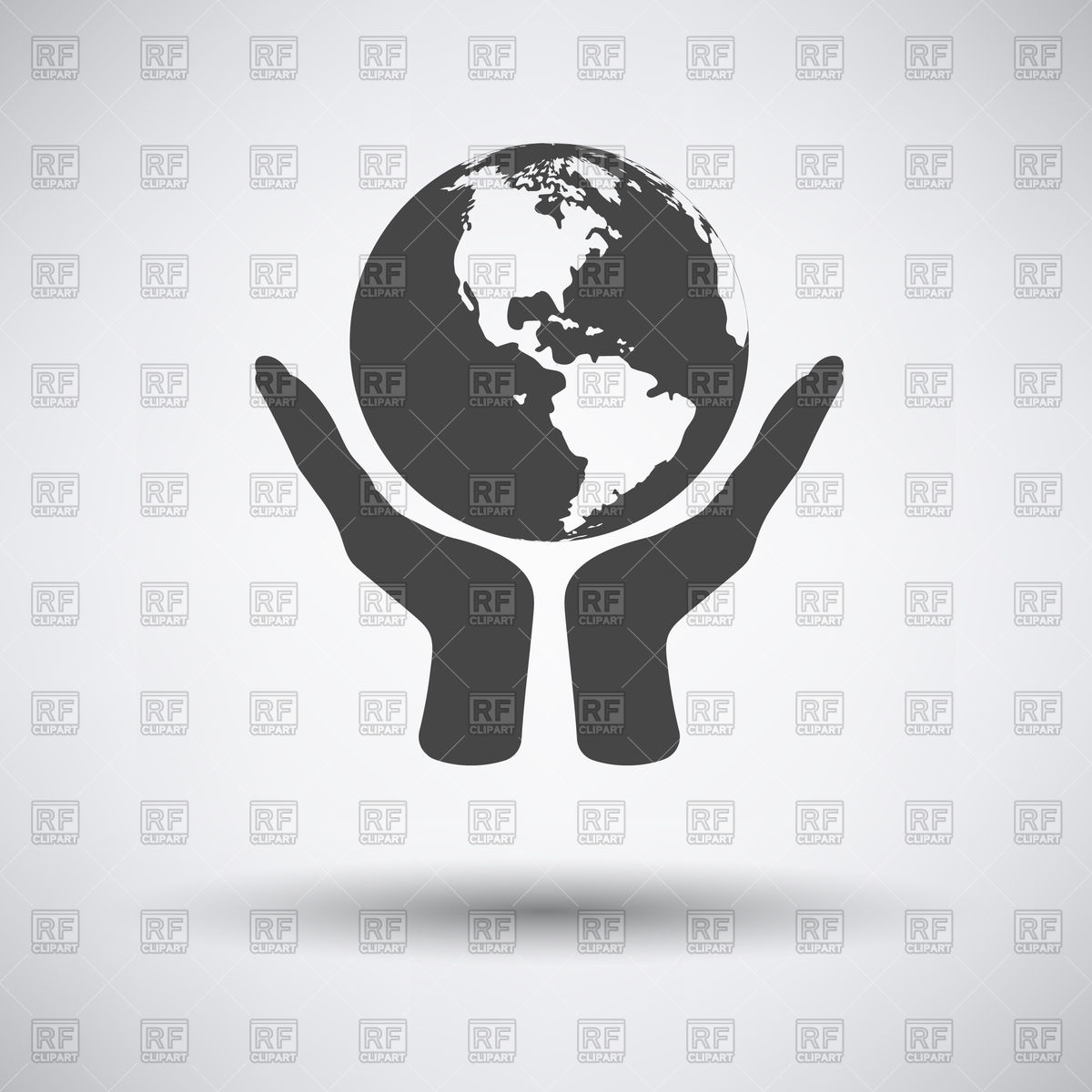 1200x1200 Hands Hold World Globe Vector Image Vector Artwork Of Signs