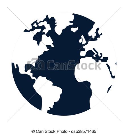 450x470 Flat Design Earth Globe Icon Vector Illustration Clip Art Vector