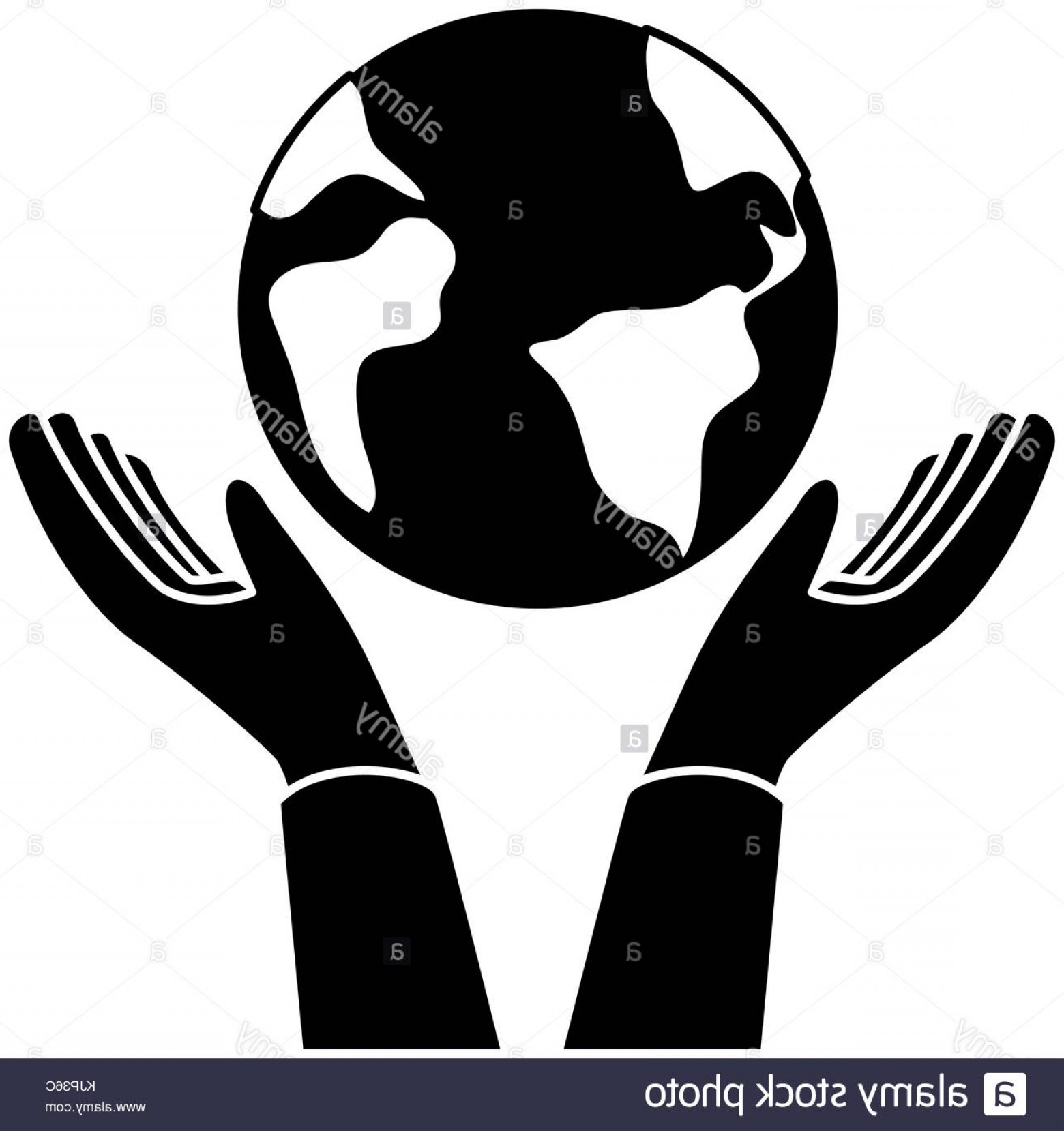 1560x1659 Stock Photo Hands With World Planet Earth Icon Vector Illustration