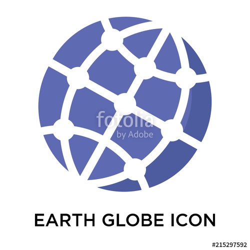 500x500 Earth Globe Icon Vector Sign And Symbol Isolated On White