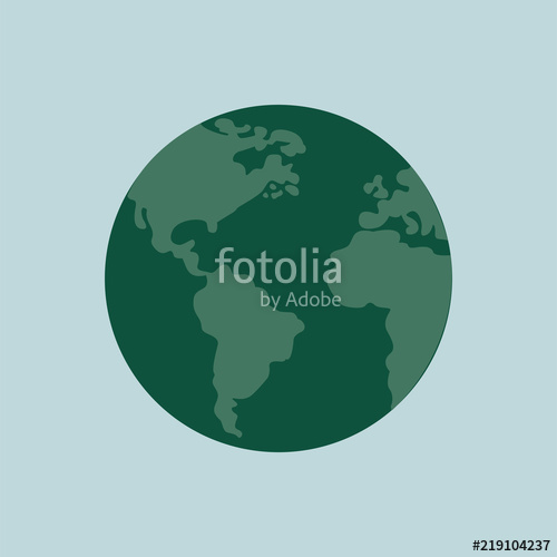 500x500 Isolated Green Planet Earth Illustration Stock Image And Royalty